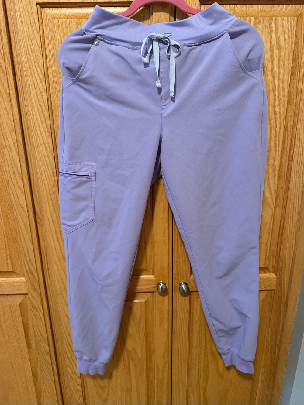 Figs Lavender Drawstring Cargo Joggers - Small